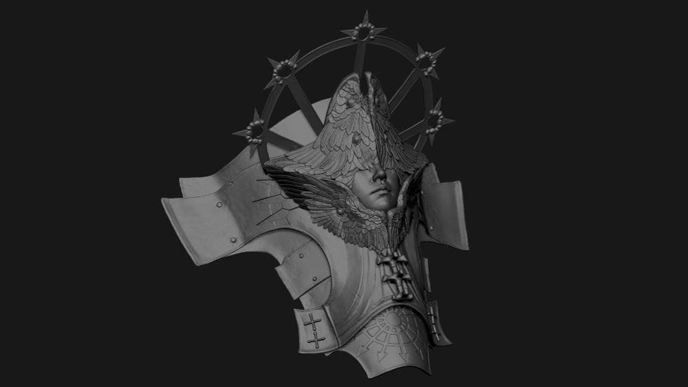 3D shoulderpiece/armor sculpt