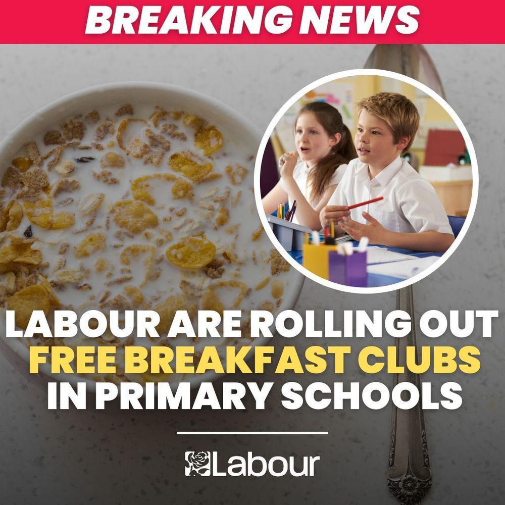 Labour are rolling out free breakfast clubs in primary schools