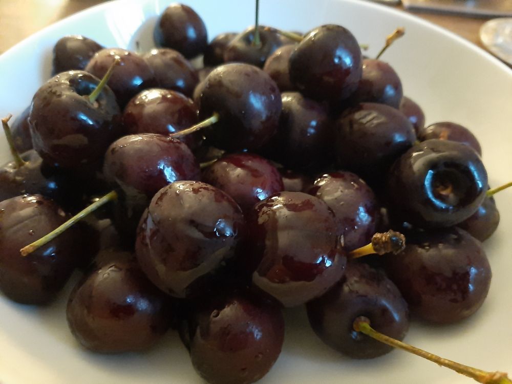 A bowl of cherries