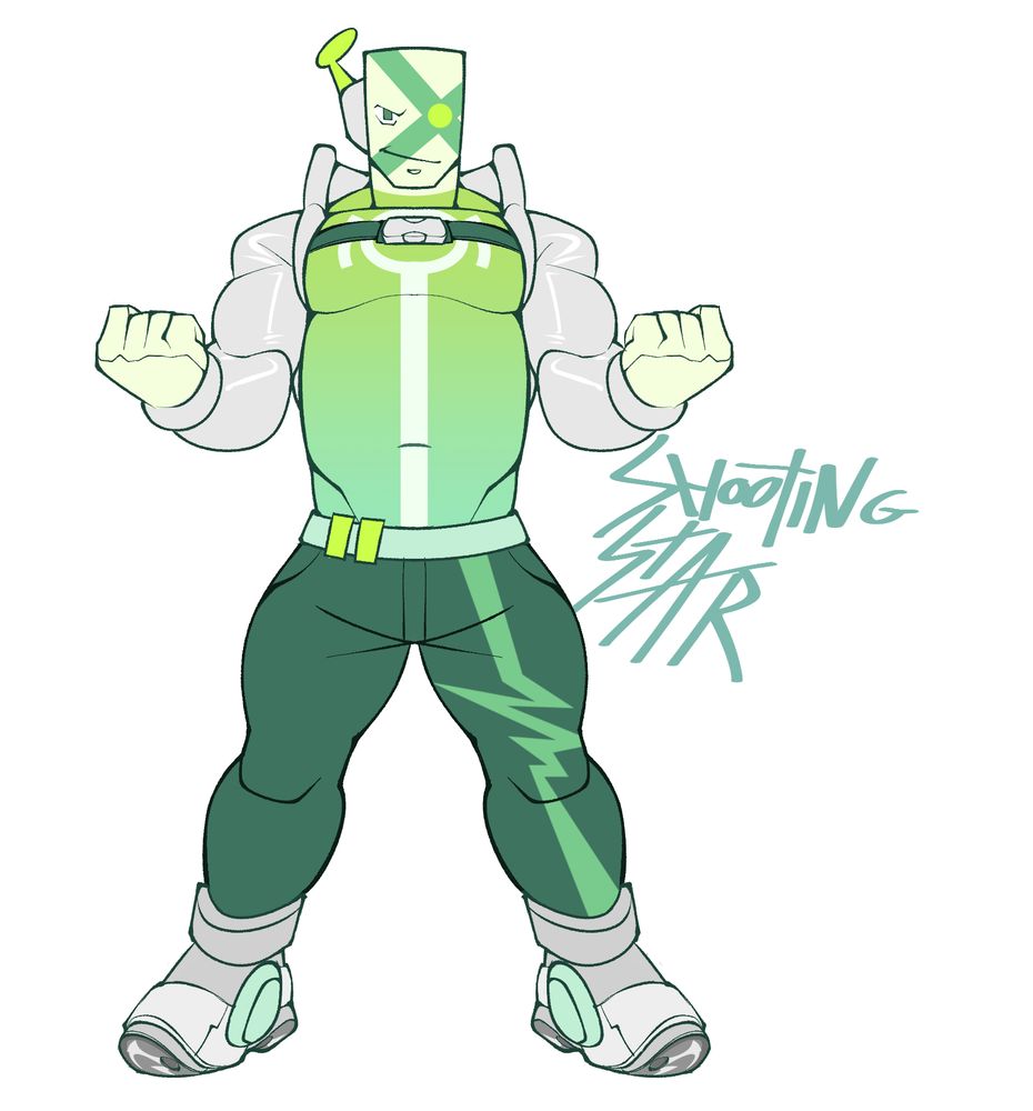An alien character, Shooting Star (Baodo Bainoomudo) in his last 7th iteration of his design