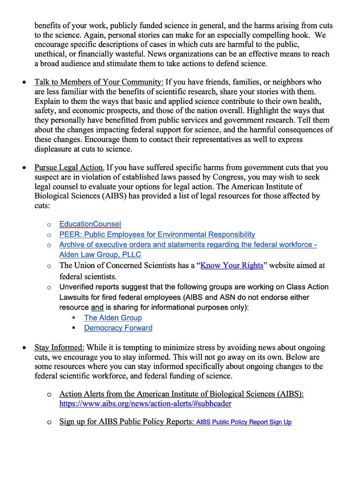 Screen shot of the letter sent to the American Society of Naturalists membership, page 3