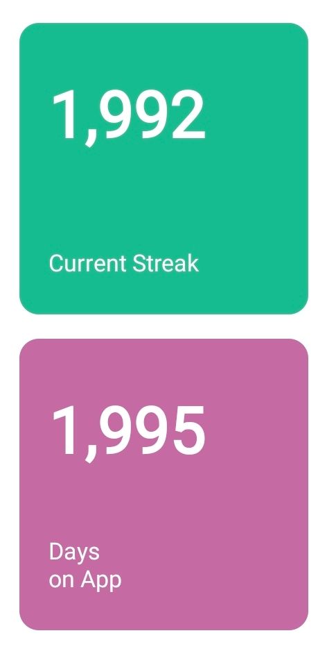 Teacher Tapp statistics: 1,992 Current Streak. 1,995 Days on App