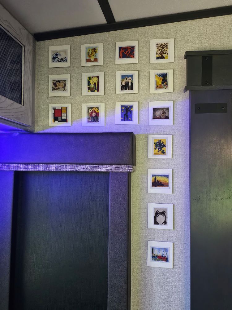 Many small cross stitch projects