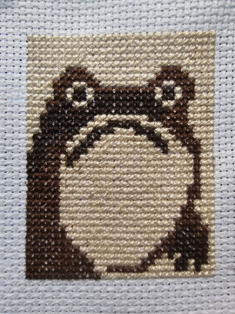 Cross stitch frog
