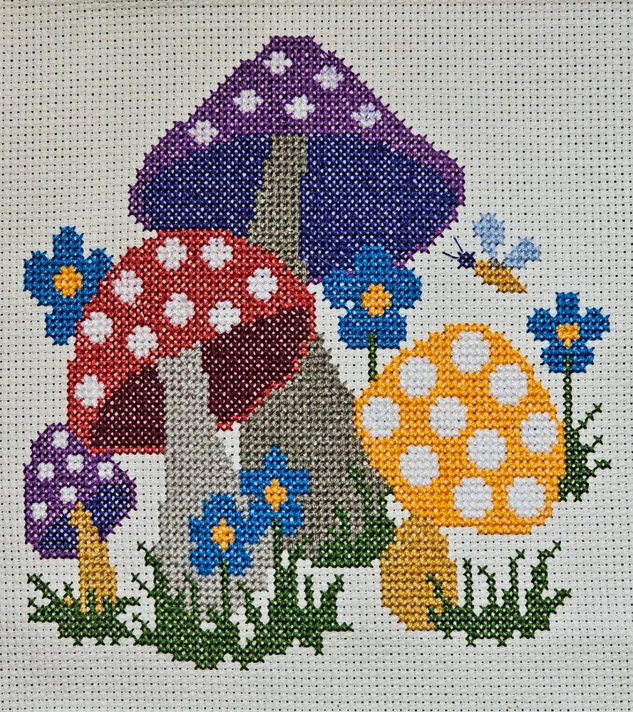Mushrooms and flowers