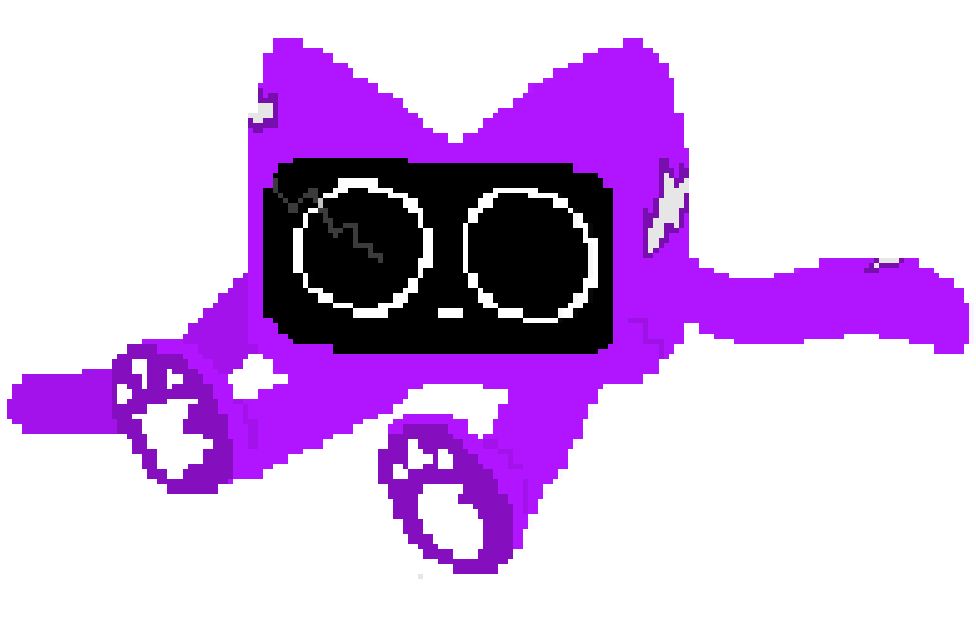 An injured Kodee with cracks and broken plating on their body. There are some parts that appear to be chipped off, revealing a gray layer; this is based off of Kodee's old design.