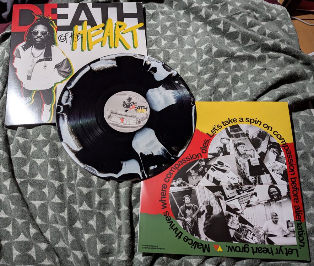 The album "Death of the Heart" by JER on vinyl