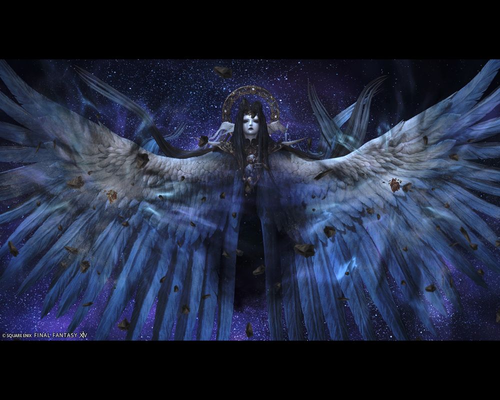 a screenshot of the Endsinger, a character in final fantasy XIV