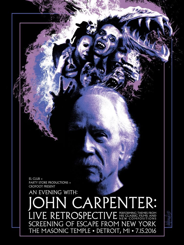 John Carpenter gig poster horror movies