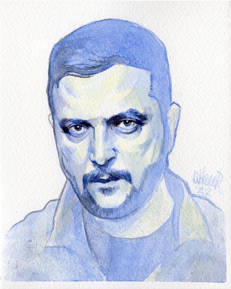 Volodymyr Zelenskyy watercolor, I stand with Ukraine
