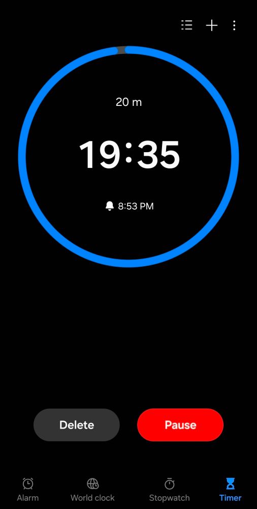 20 minute countdown timer