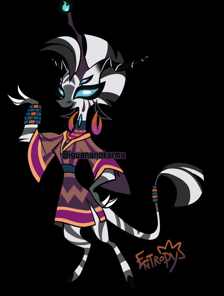 (Fan Design) Zecora from My Little Pony reimagined as a part of the Hellaverse