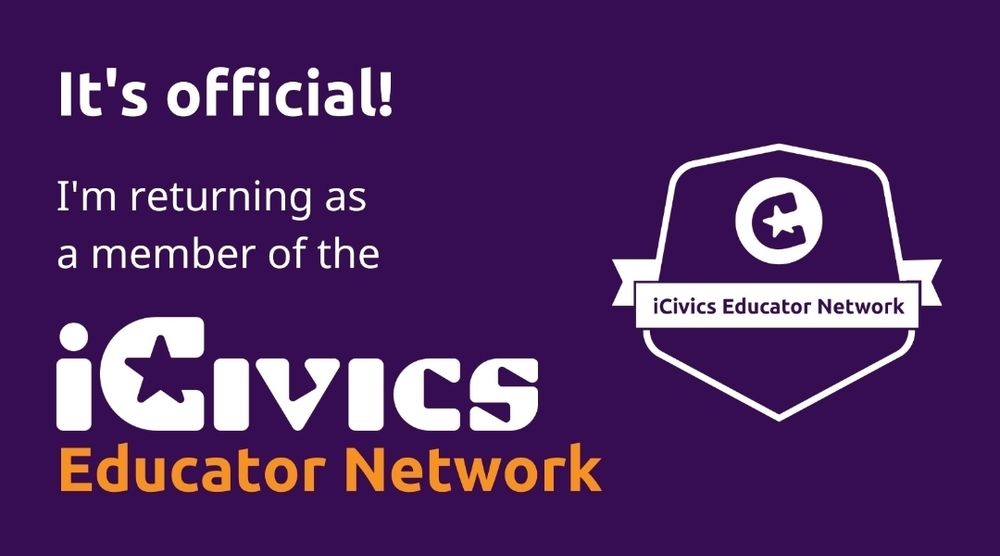 #icivicsEdnet I'm excited to be back for another year with this great organization.