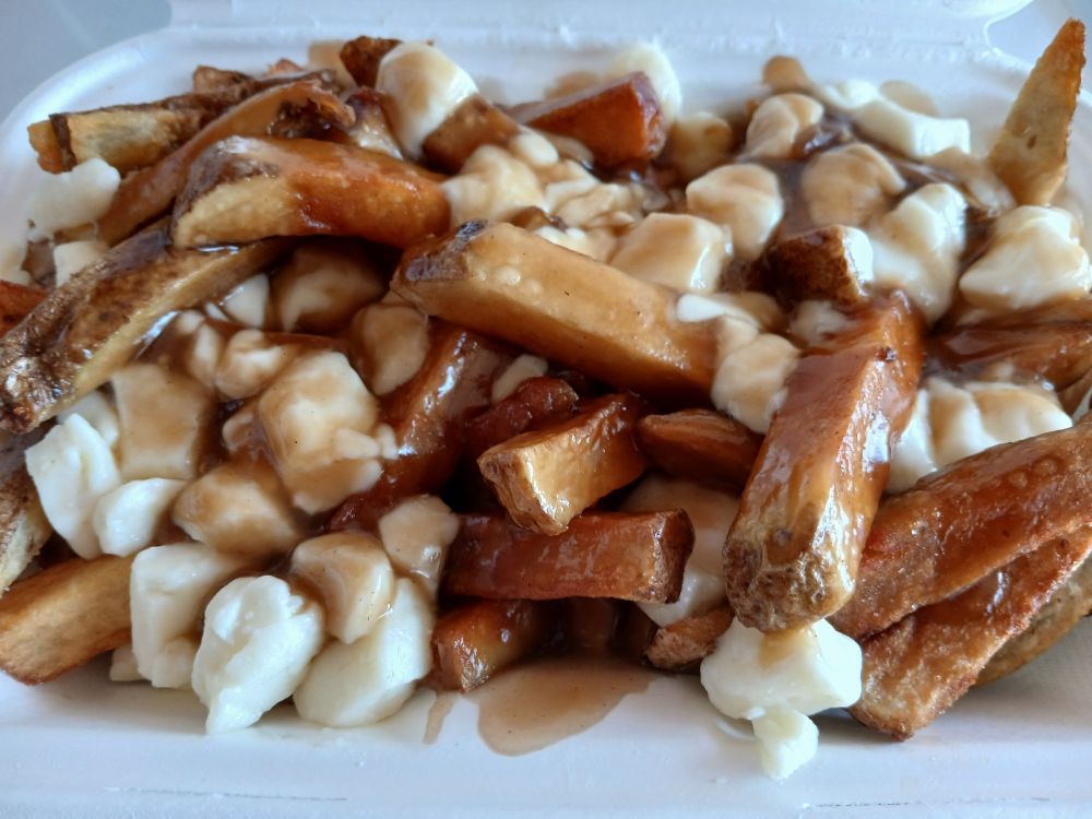 Poutine: fries, cheese curds and gravy