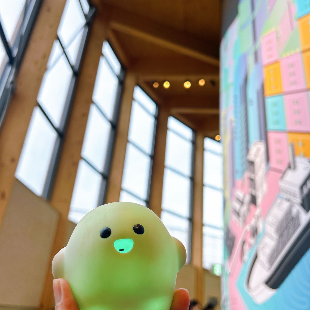 ドイツ館の中に、マスコットキャラと