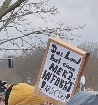 Das Land hat einen MERZ-INFARKT! 
NO CDU! 