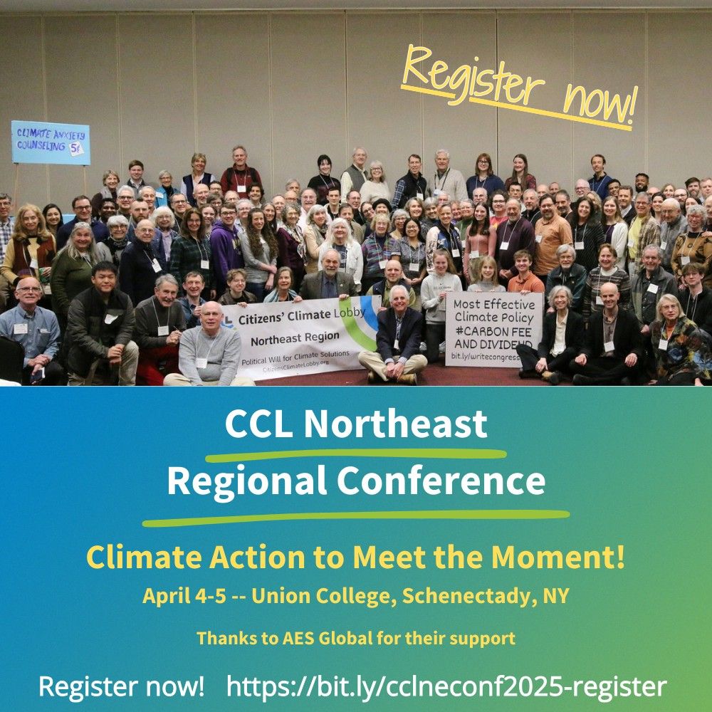 Picture of attendees from last year's conference above text to register for the 2025 CCL Northeast conference on April 4 and 5, and a link to register: https://bit.ly/cclneconf2025-register