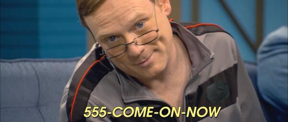 Andy Daly 555-COME-ON-NOW meme