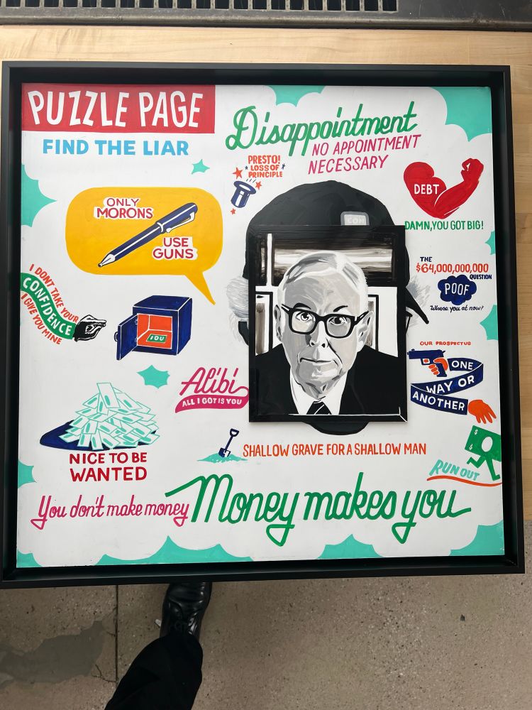 A painting about how you make money while money makes you. Enamel on aluminum 24x24” (61x61 cm) 2009