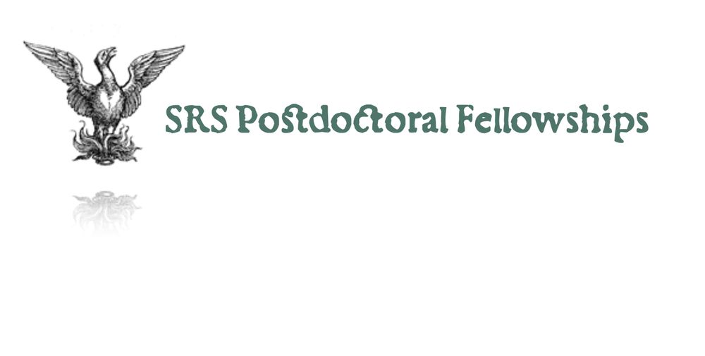 'SRS Postdoctoral Fellowships' in Fell type with extreme ligatures to the right of the SRS Phoenix logo.