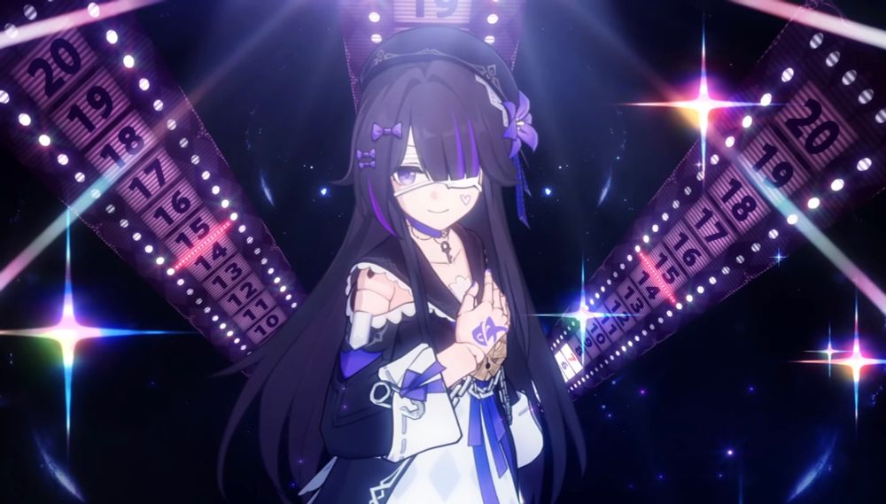 Screenshot of the Eyepatch Herta doll from the Honkai: Star Rail “The Herta” trailer