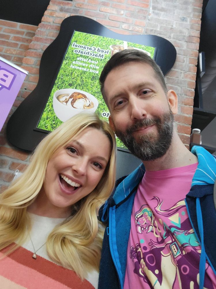 A selfie featuring Badger and Briana White