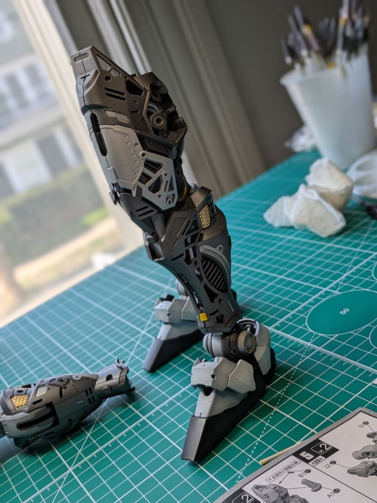 A large mechanical leg
