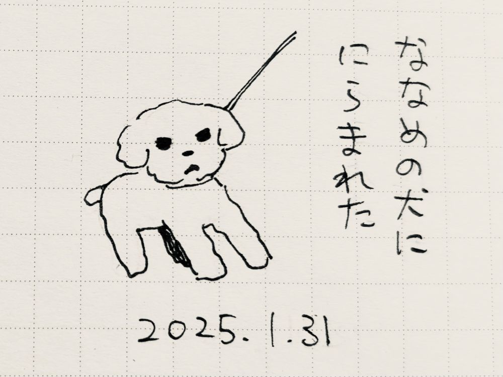 2025/1/31の日記

リードを引っ張りすぎて体がななめになってる犬ににらまれた。