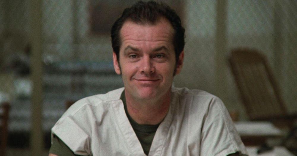 A still from the movie One Flew Over The Cuckoo’s Nest. Jack Nicholson in a psychiatric ward.