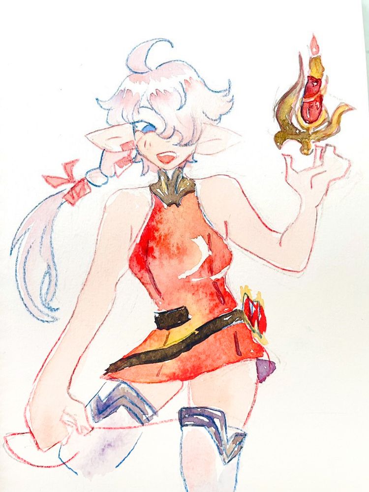 SHB Alisaie watercolor doodle