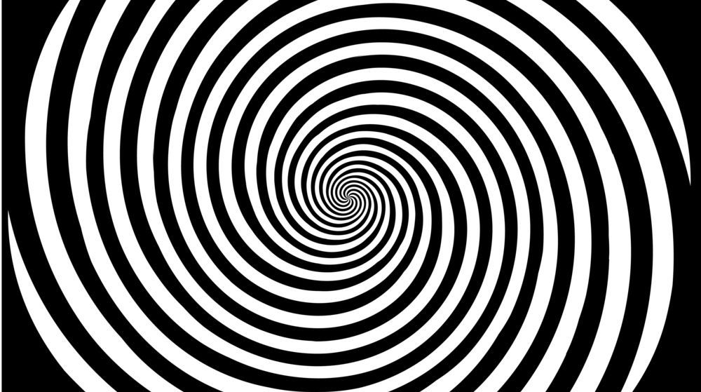 black and white stripes in a spiral pattern filling the whole image
