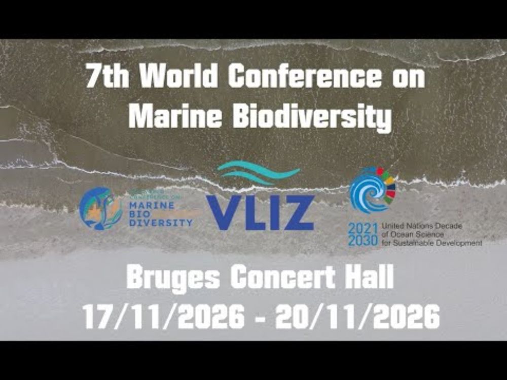 Save the Date - World Conference on Marine Biodiversity 2026 - Bruges, Belgium