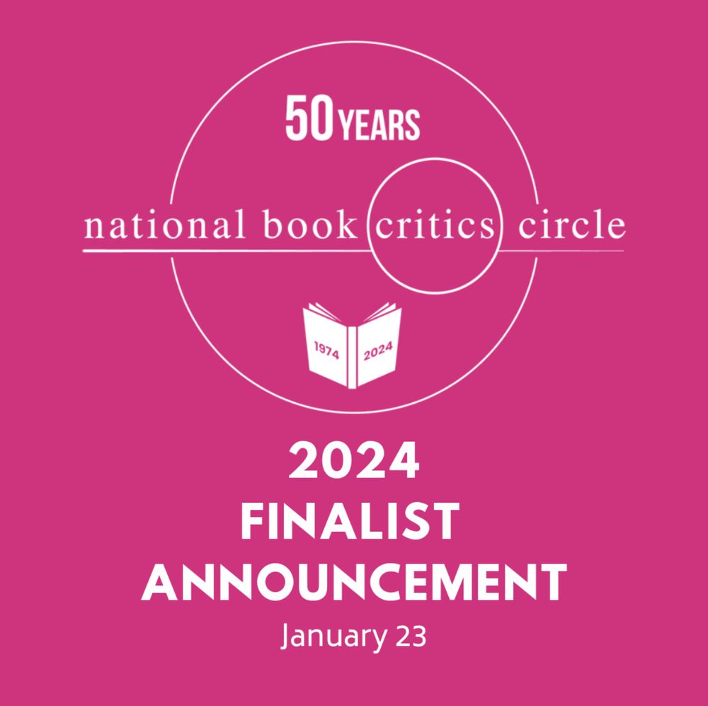Reminder about the finalist announcement on January 23 for the National Book Critics Circle,