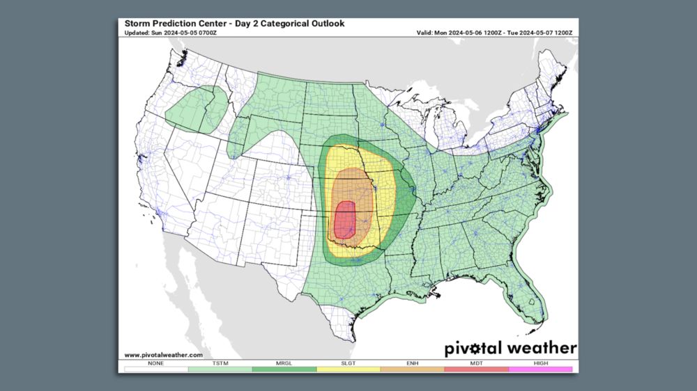 Severe storms, including "intense tornadoes," threaten 40 million this week