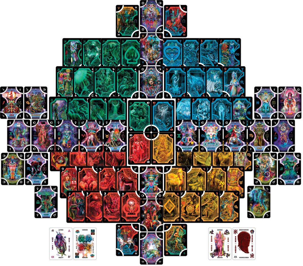 Arrangement of LOGOS DIVINÆ cards that forms a mural