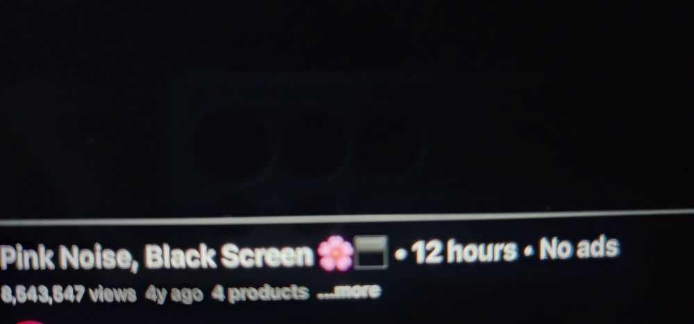 Pink noise, black screen, 12 hours, no ads 