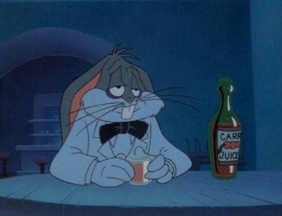 bugs bunny doing an impression of the tired guy from casablanca
