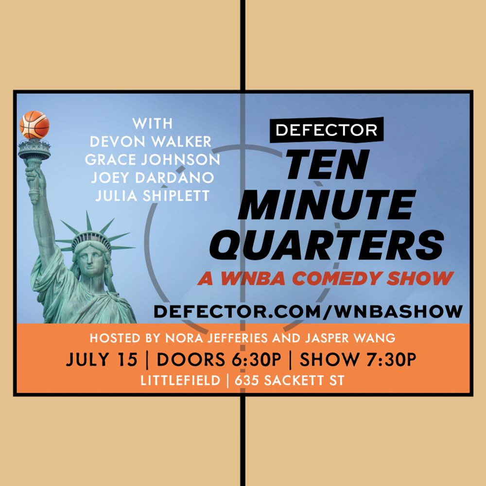 Poster for comedy show on July 15th at Littlefield in Brooklyn