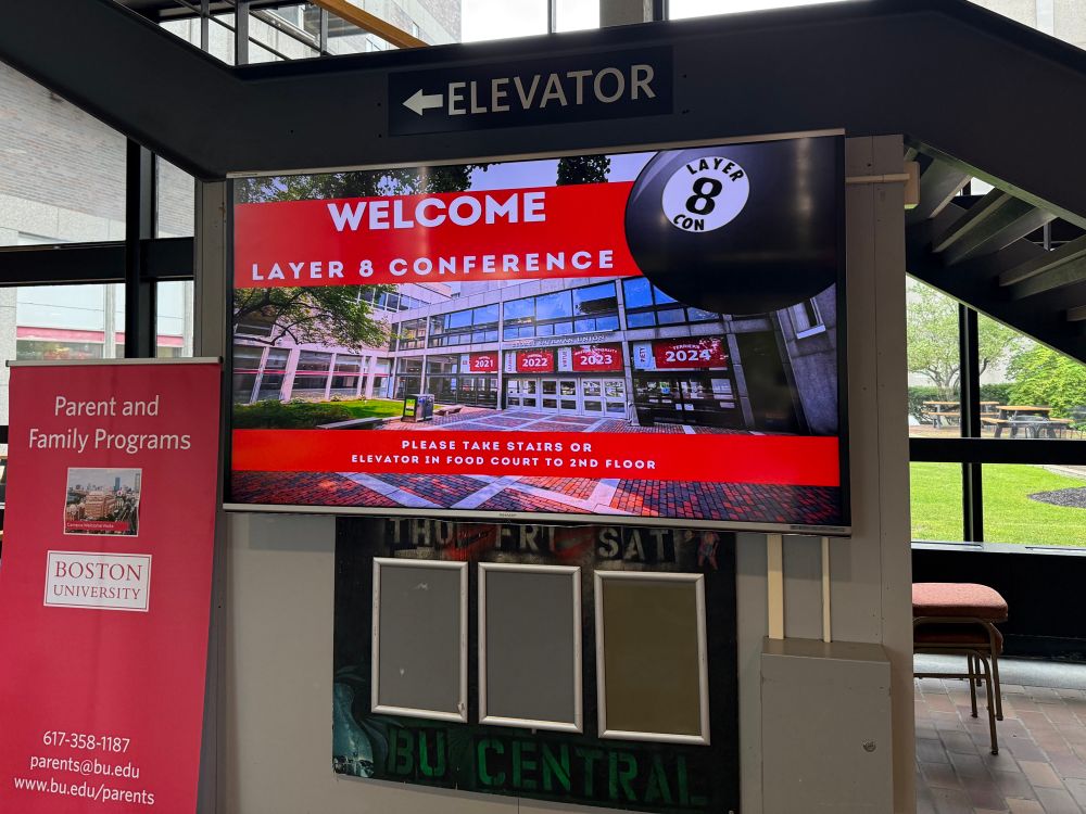 Layer 8 Conference entrance