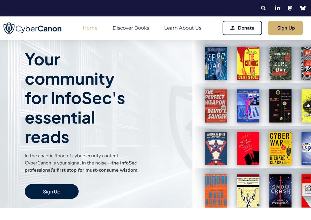 CyberCanon.org screenshot - Join the community!