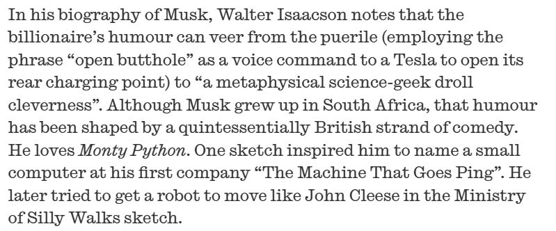 he likes monty python