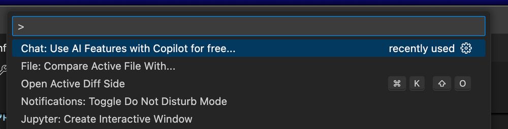 A screenshot from VS Code