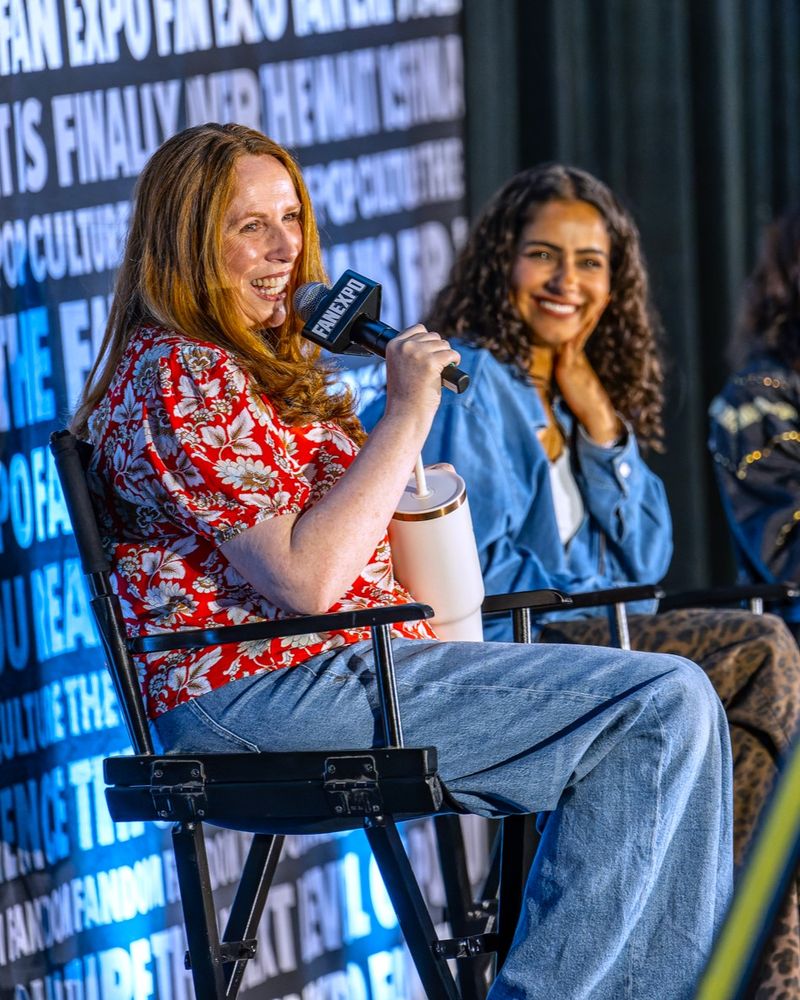 Catherine Tate and Mandip Gill on stage.