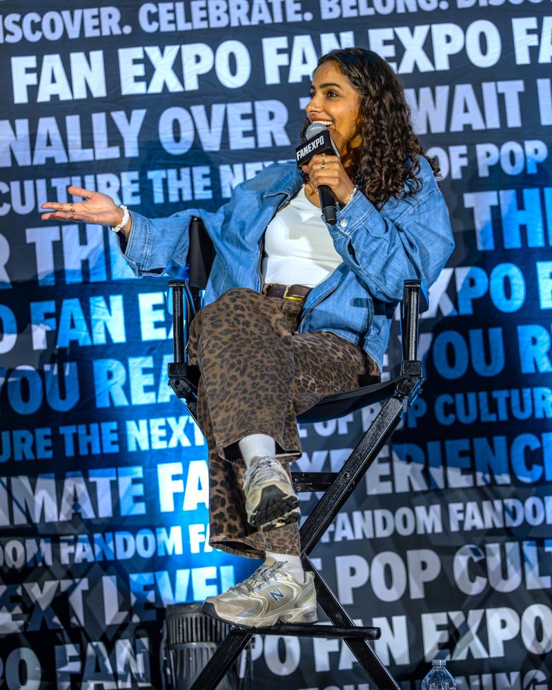 Mandip Gill on stage.