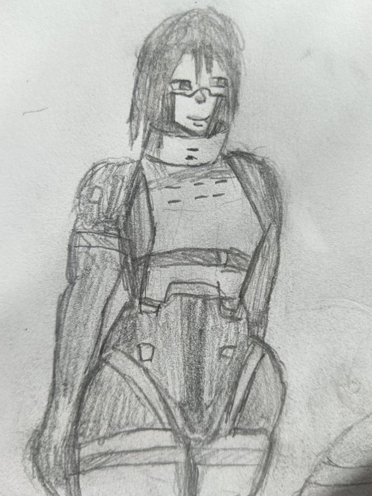 sketch of an STCR from signalis with a curvier body