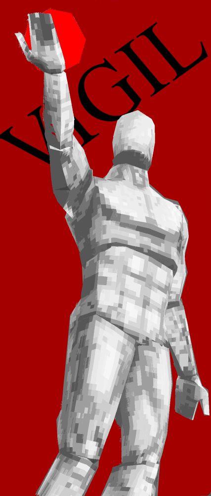 vigil proudly holding up his orb