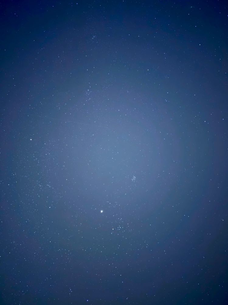 The stars above my house. A 30-second long exposure taken with an iPhone 15 Pro Max.