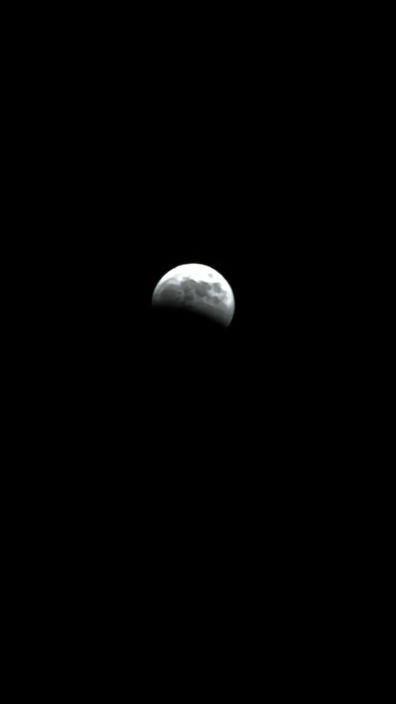 Partial lunar eclipse. 