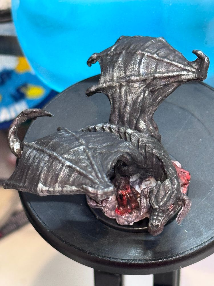 Black dragon wyrmling in progress. 