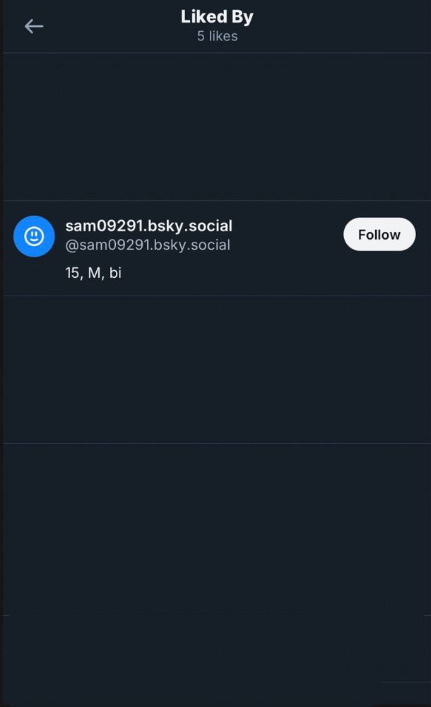 Screenshot of a underaged user (sam.09291.bsky.social) liking a NSFW post.
